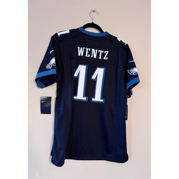 NWT Nike Carson Wentz #11 Philadelphia Eagles Youth Game Jersey - Black | XL - Picture 2 of 9